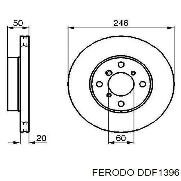 Купить DDF1396 Ferodo Ротор тормозной