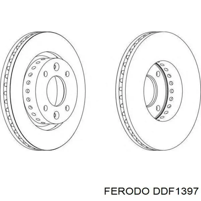 DDF1397 Ferodo диск тормозной передний
