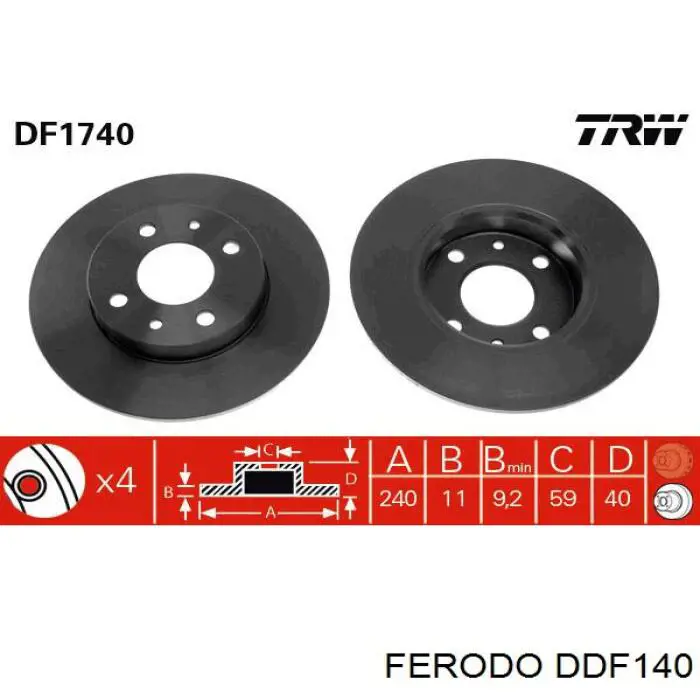 DDF140 Ferodo