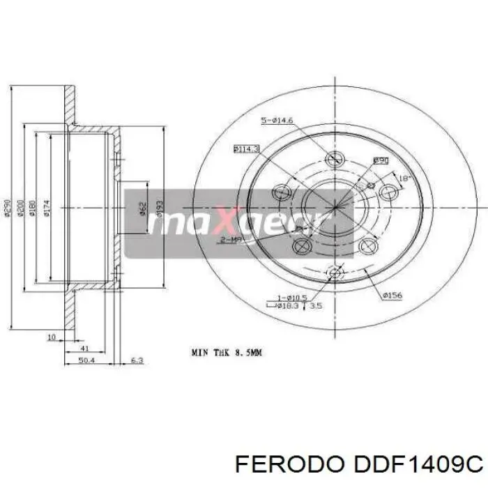 Тормозные диски DDF1409C Ferodo