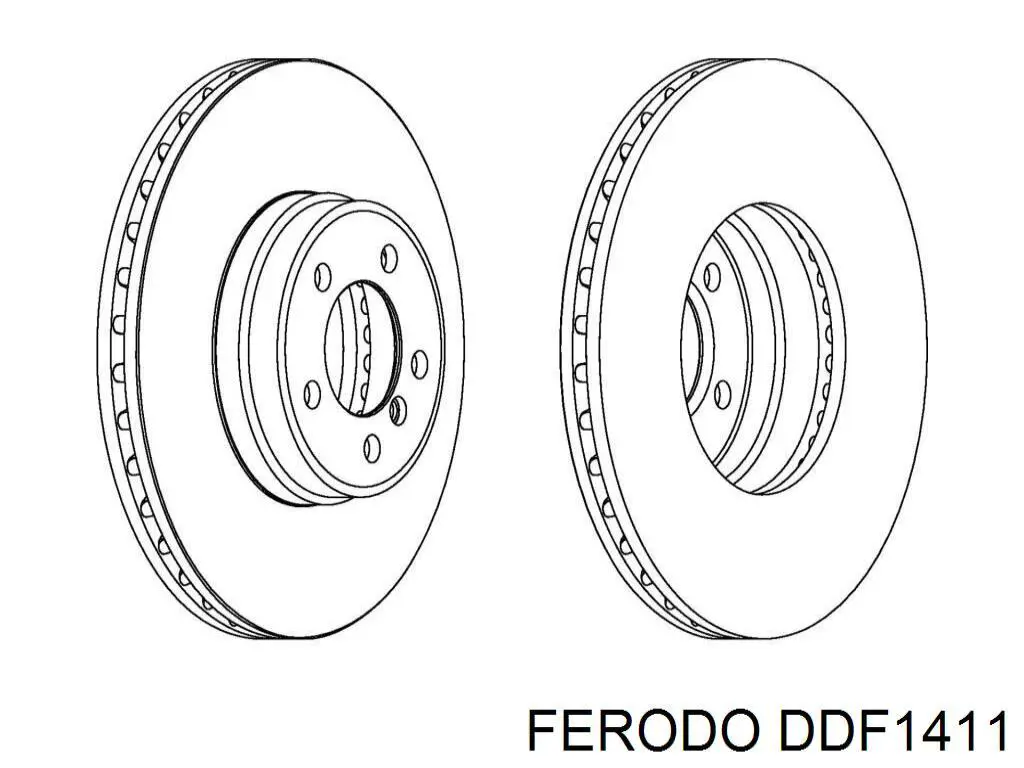 Передние тормозные диски DDF1411 Ferodo