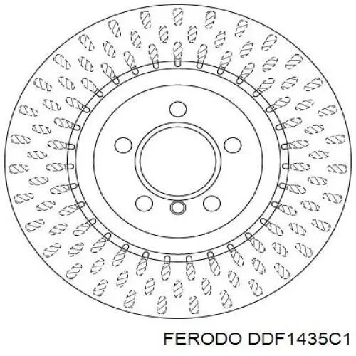 Передние тормозные диски DDF1435C1 Ferodo