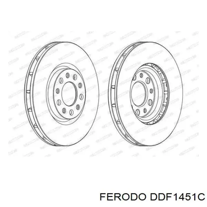 DDF1451C Ferodo диск тормозной передний