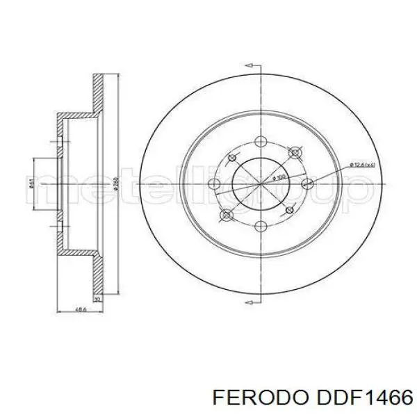 Тормозные диски DDF1466 Ferodo
