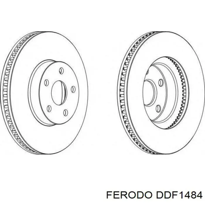 Freno de disco delantero DDF1484 Ferodo