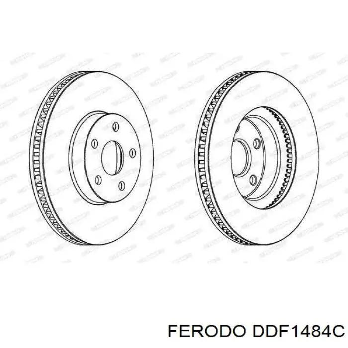 Передние тормозные диски DDF1484C Ferodo