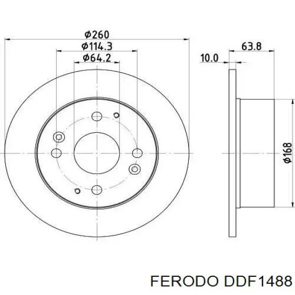 Тормозные диски DDF1488 Ferodo