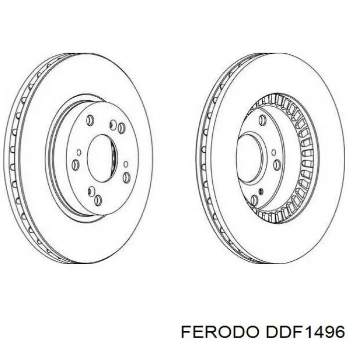 Freno de disco delantero DDF1496 Ferodo