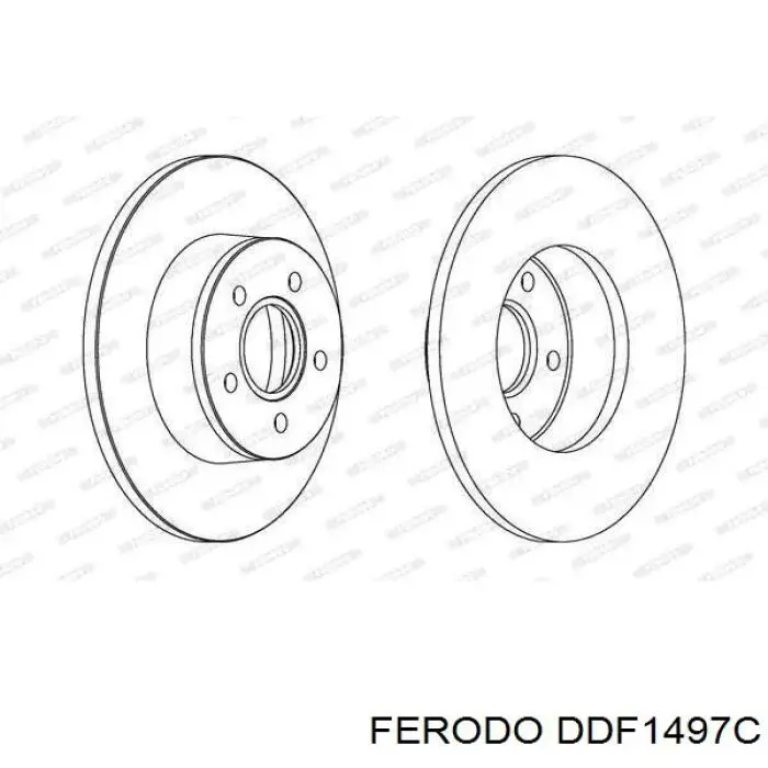 Тормозные диски DDF1497C Ferodo