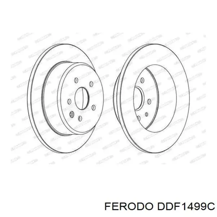 Тормозные диски DDF1499C Ferodo