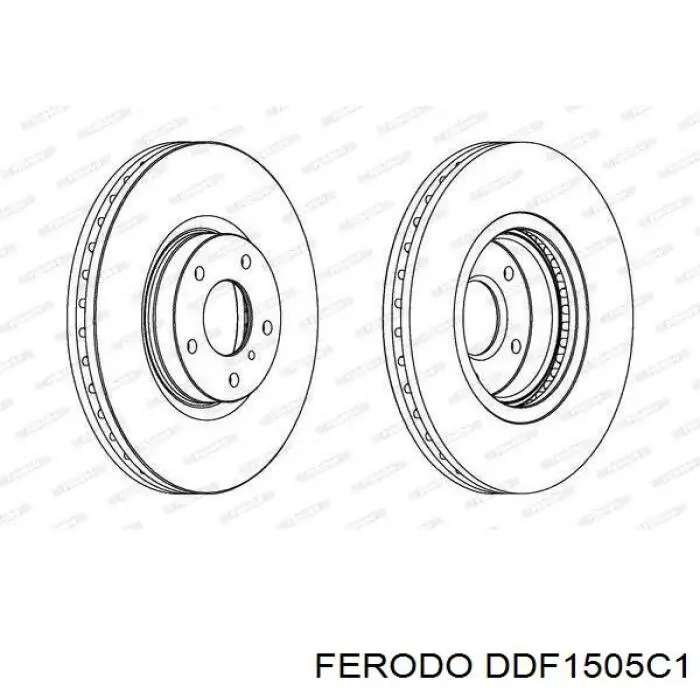DDF1505C1 Ferodo disco do freio dianteiro