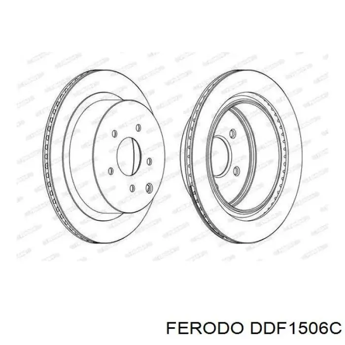 DDF1506C Ferodo disco do freio traseiro