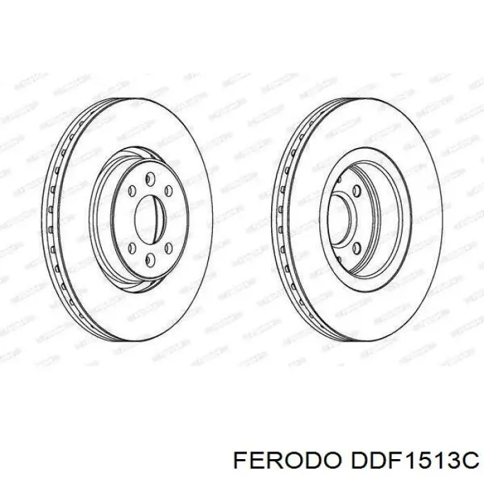 Передние тормозные диски DDF1513C Ferodo