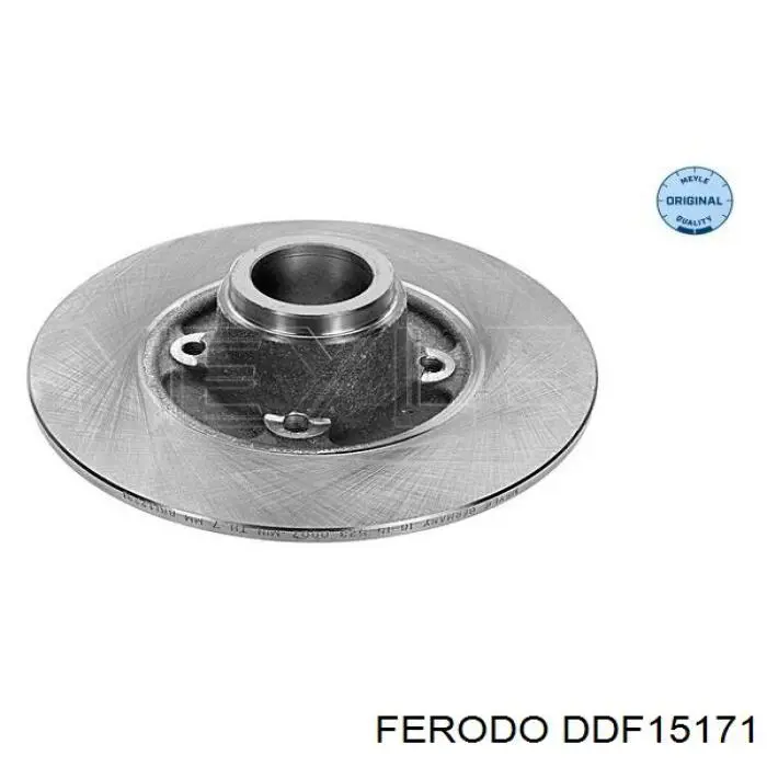 Disco de freno trasero DDF15171 Ferodo