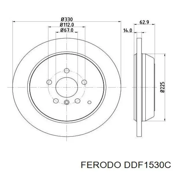Задний тормозной диск Ferodo DDF1530C цена, от 101.90 USD