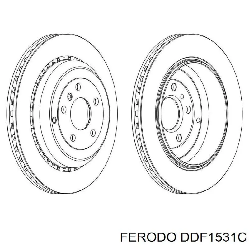 Тормозные диски DDF1531C Ferodo