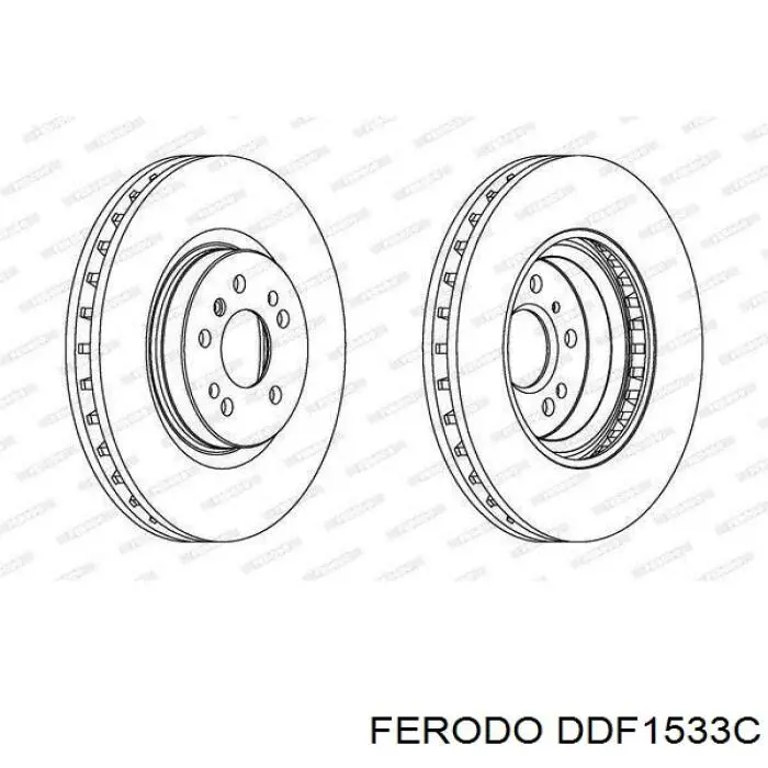 DDF1533C Ferodo диск тормозной передний