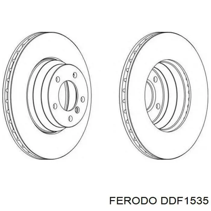 Freno de disco delantero DDF1535 Ferodo