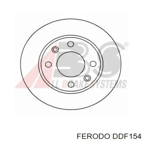 DDF154 Ferodo диск тормозной передний