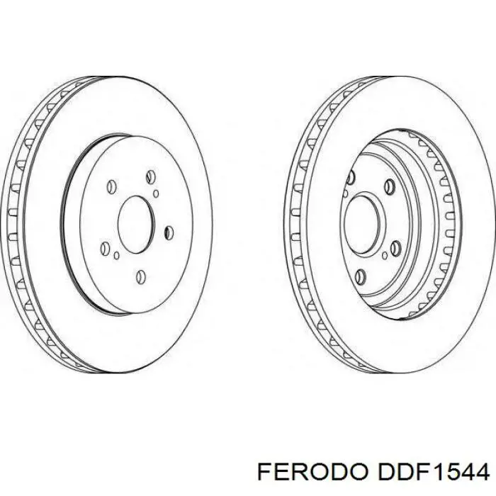 Передние тормозные диски DDF1544 Ferodo