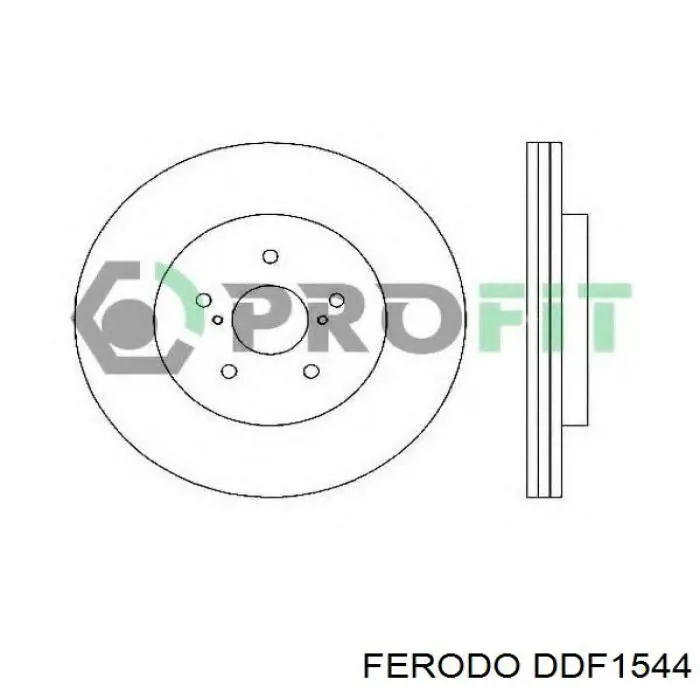 Купить DDF1544 Ferodo Ротор тормозной