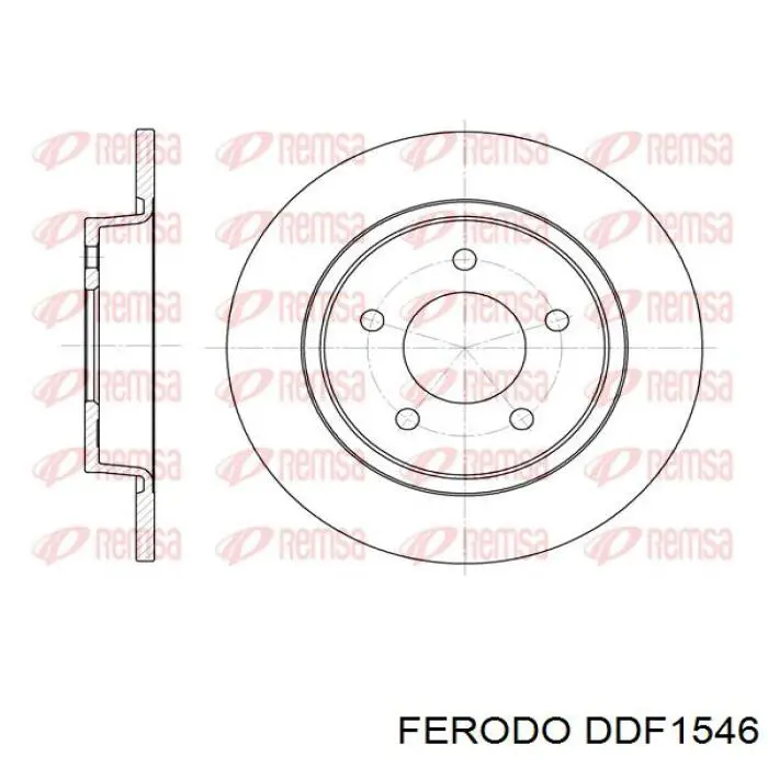 Купить DDF1546 Ferodo Диск тормозной задний