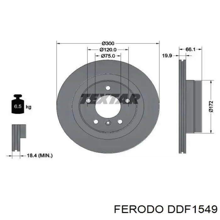 Тормозные диски DDF1549 Ferodo