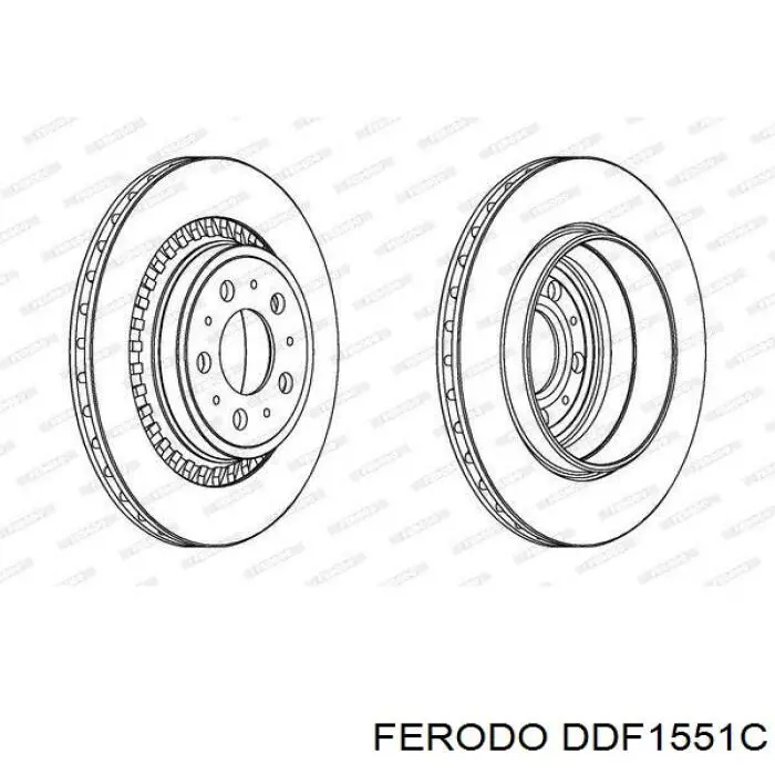 Тормозные диски DDF1551C Ferodo