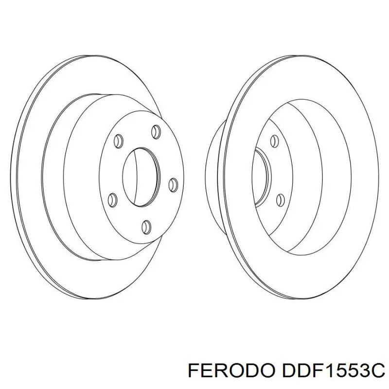 DDF1553C Ferodo disco do freio traseiro
