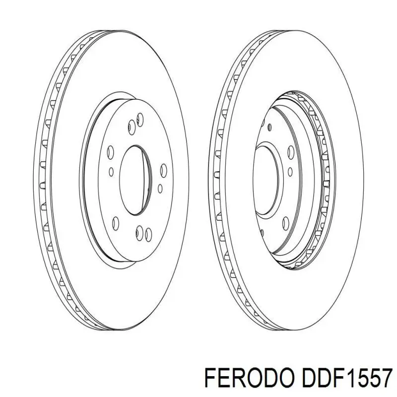 Передние тормозные диски DDF1557 Ferodo