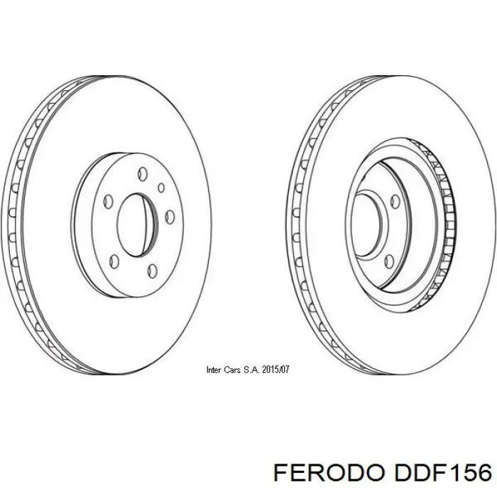 Freno de disco delantero DDF156 Ferodo