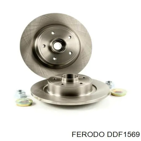 Disco de freno trasero DDF1569 Ferodo