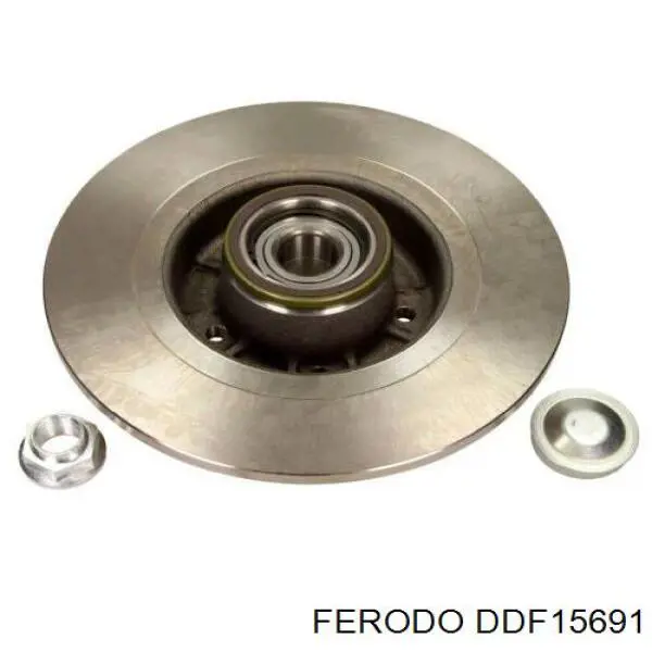 Disco de freno trasero DDF15691 Ferodo