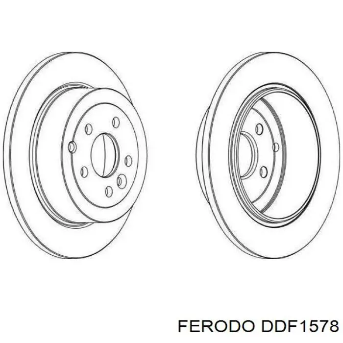 Тормозные диски DDF1578 Ferodo