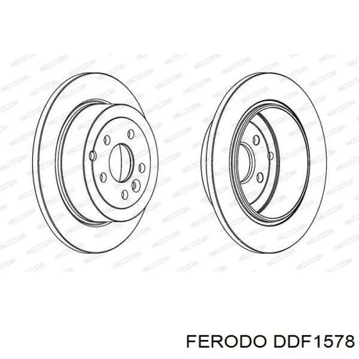 Задний тормозной диск Ferodo DDF1578 цена, от 56.34 USD