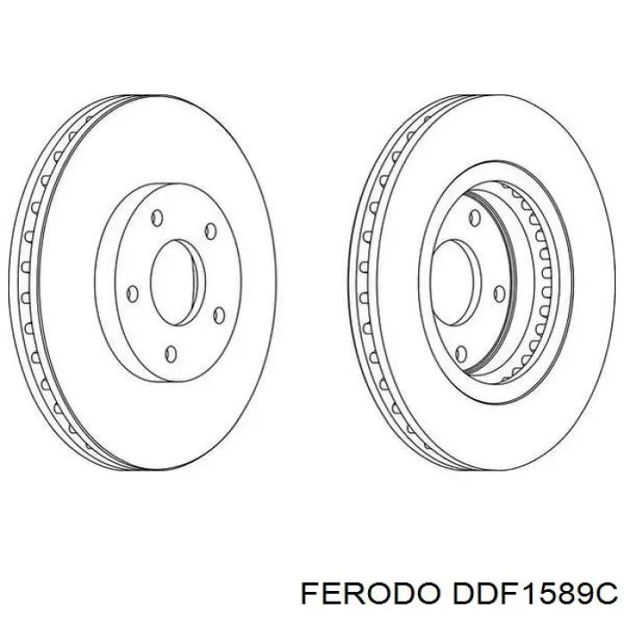 Купить DDF1589C Ferodo Ротор тормозной