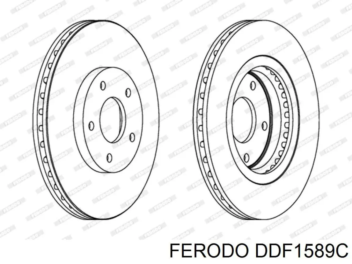 Freno de disco delantero DDF1589C Ferodo