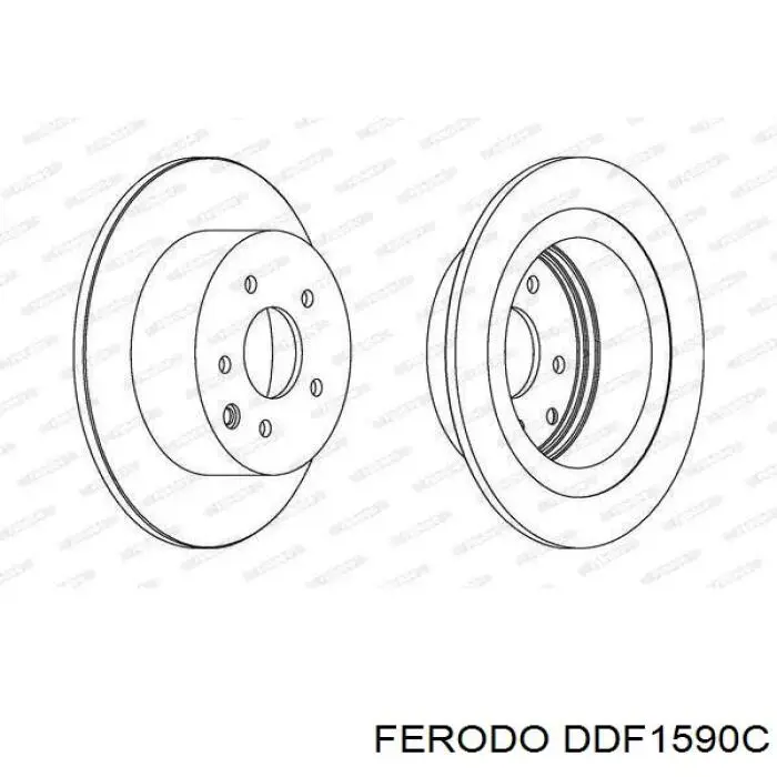 DDF1590C Ferodo тормозные диски