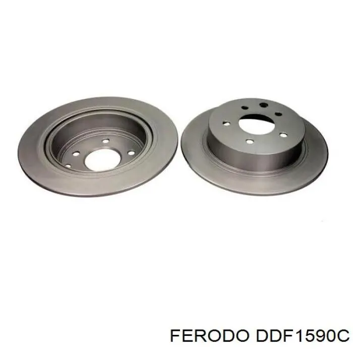 Disco de freno trasero DDF1590C Ferodo