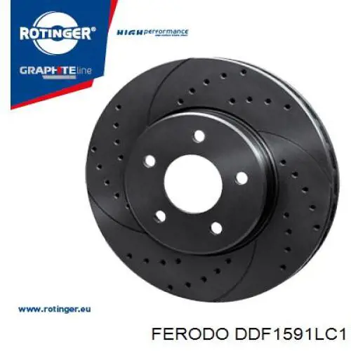 Купить DDF1591LC1 Ferodo Ротор тормозной