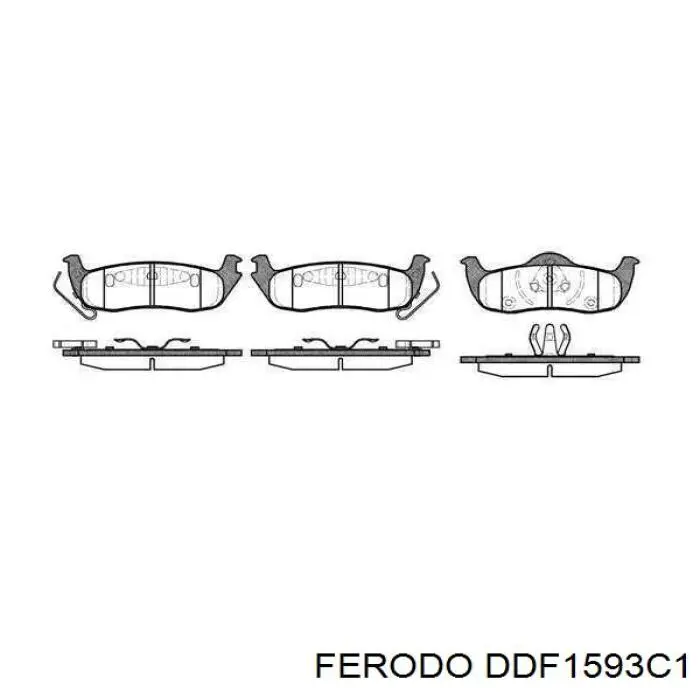 Передние тормозные диски DDF1593C1 Ferodo