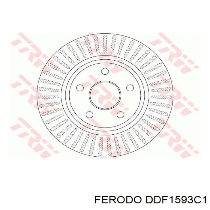 Freno de disco delantero DDF1593C1 Ferodo