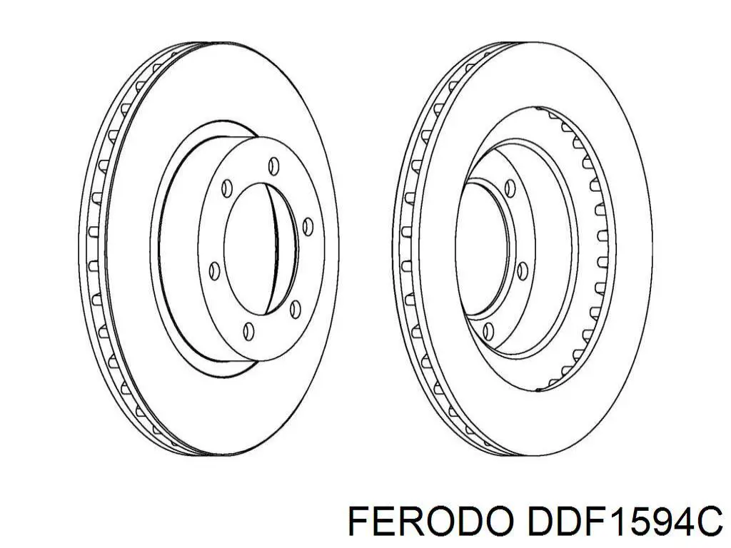 Freno de disco delantero DDF1594C Ferodo