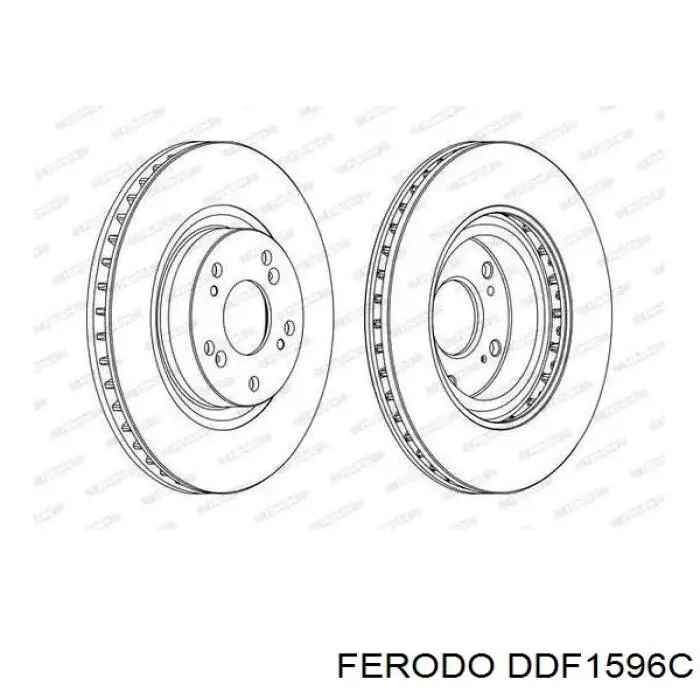 Передние тормозные диски DDF1596C Ferodo