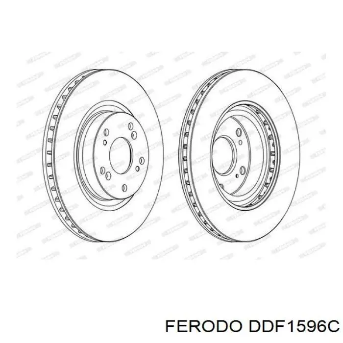 Freno de disco delantero DDF1596C Ferodo