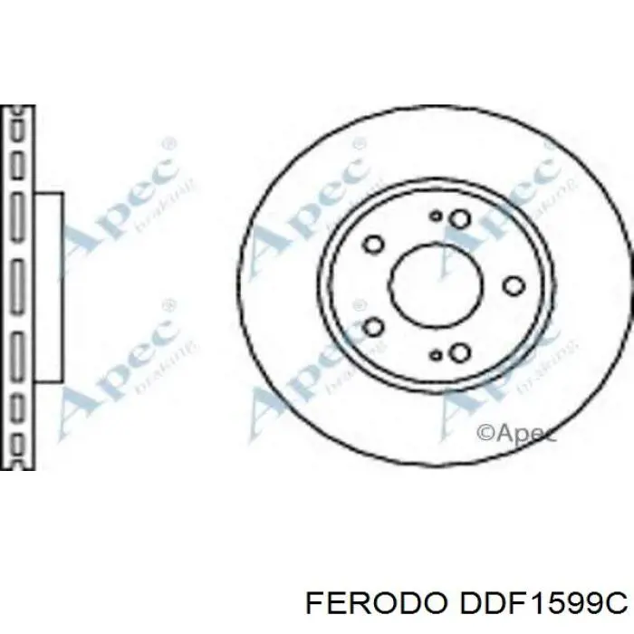 DDF1599C Ferodo Диск тормозной передний