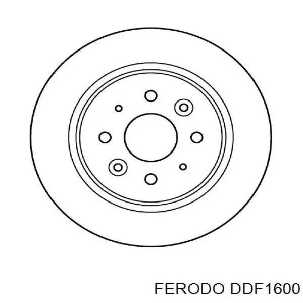 Disco de freno trasero DDF1600 Ferodo