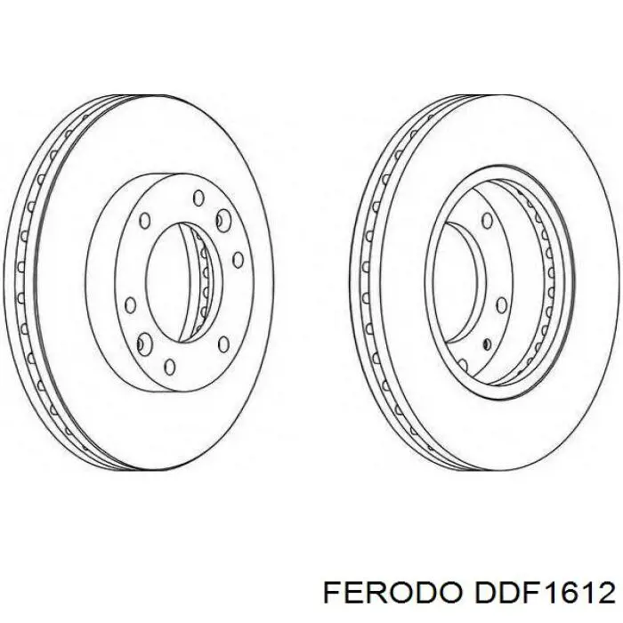 Передние тормозные диски DDF1612 Ferodo