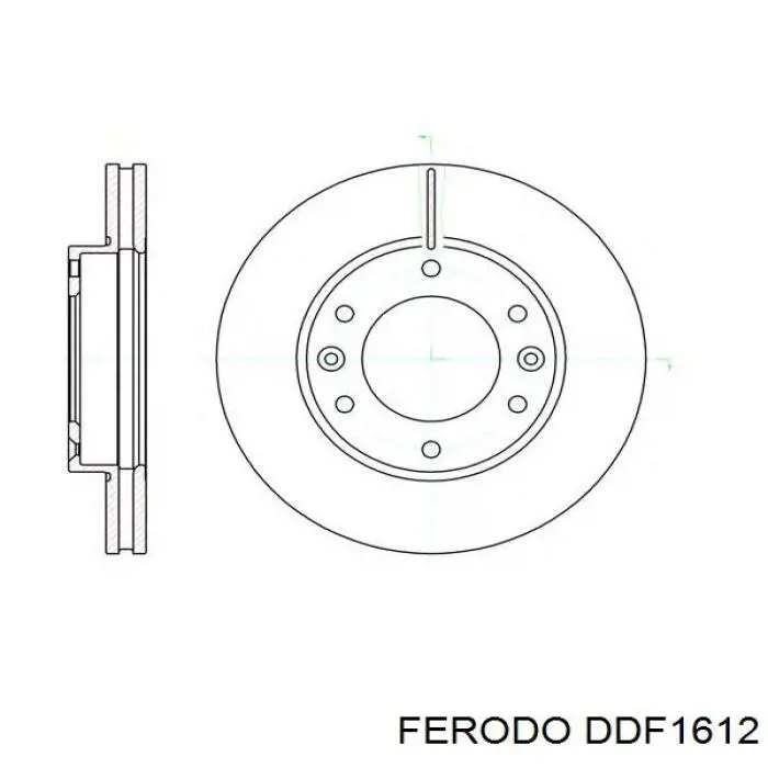 Передние тормозные диски DDF1612 Ferodo