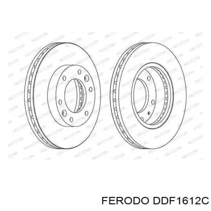 DDF1612C Ferodo диск тормозной передний